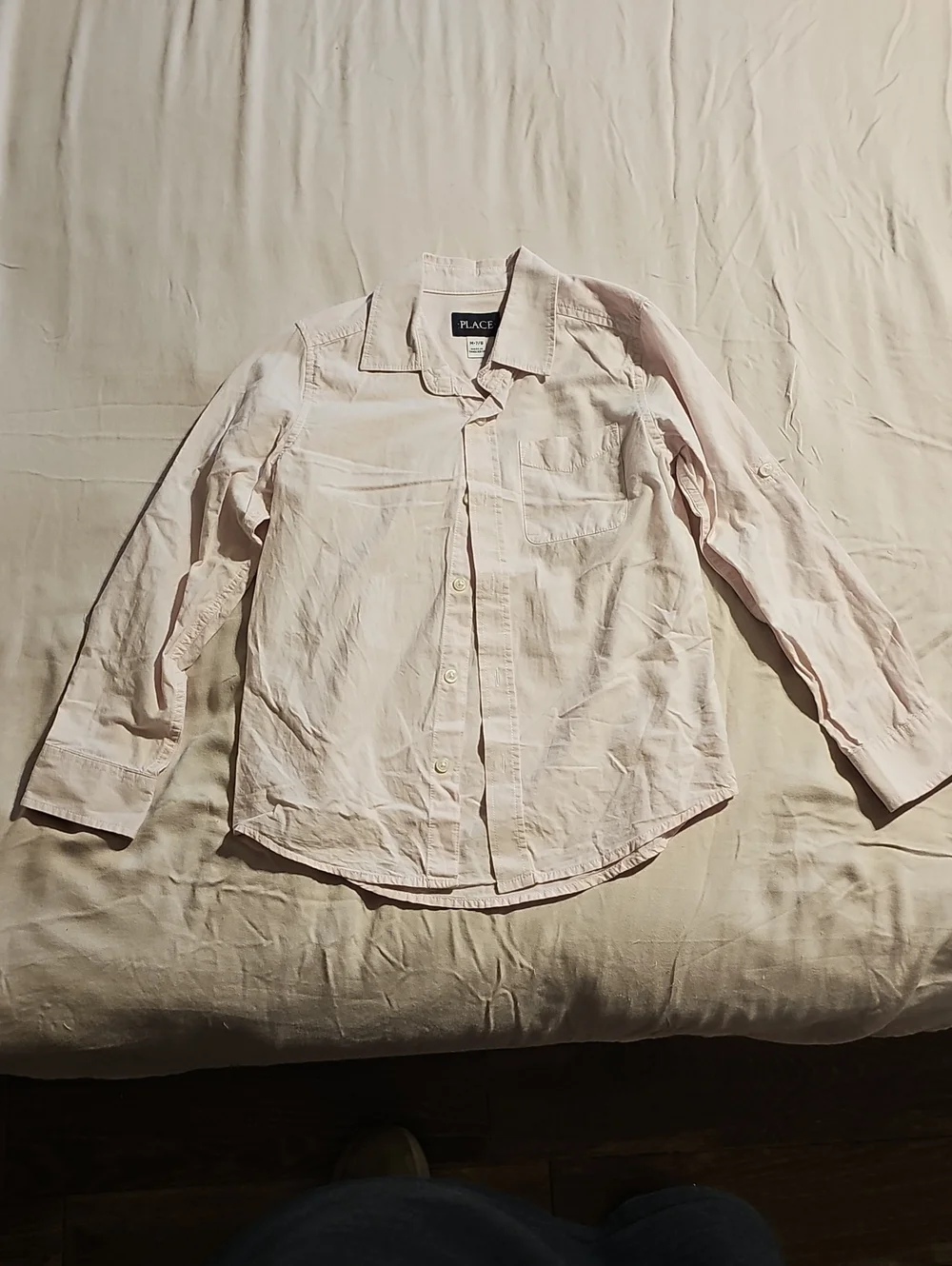The Children's Place Light Pink Long-Sleeve Button-Down Shirt